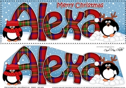 Large DL Merry Christmas ALEXA 3D decoupage
