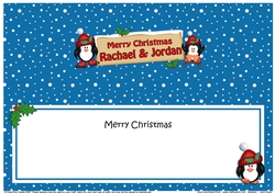 Large DL Merry Christmas RACHAEL & JORDAN insert
