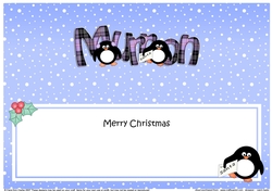Large DL Merry Christmas MURRON insert
