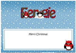 Large DL Merry Christmas FERGIE insert