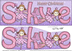 Large DL Merry Christmas SKYE 3D decoupage