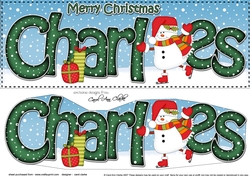 Large DL Merry Christmas CHARLES 3D decoupage 