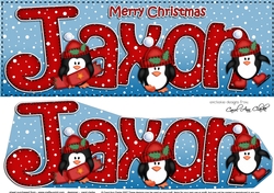 Large DL Merry Christmas JAXON 3D decoupage 
