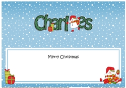 Large DL Merry Christmas CHARLES insert