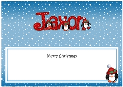 Large DL Merry Christmas JAXON insert
