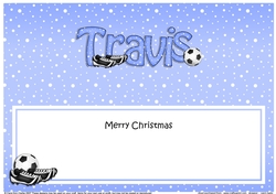 Large DL Merry Christmas TRAVIS, insert