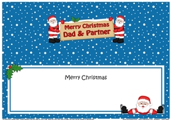 Large DL Merry Christmas DAD & PARTNER insert