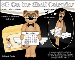 3D On the Shelf Everlasting Calendar Kit - Cute Little Meerkat Frank
