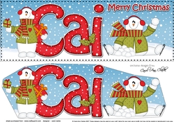 Large DL Merry Christmas CAI 3D decoupage