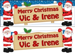 Large DL Merry Christmas VIC & IRENE 3D decoupage