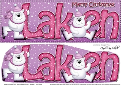 Large DL Merry Christmas LAKEN 3D decoupage