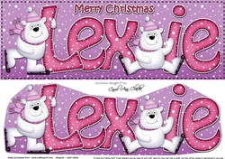 Large DL Merry Christmas LEXIE 3D decoupage