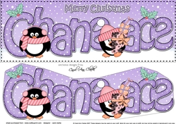 Large DL Merry Christmas CHANEACE 3D decoupage