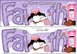 Large DL Merry Christmas FAITH 3D decoupage