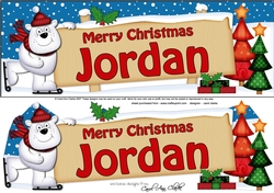 Large DL Merry Christmas JORDAN 3D decoupage
