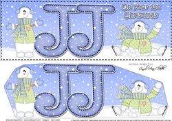 Large DL Merry 1st Christmas JJ 3D decoupage