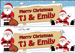Large DL Merry Christmas TJ & EMILY 3D decoupage