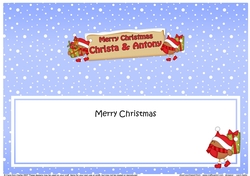 Large DL Merry Christmas CHRISTA & ANTONY insert