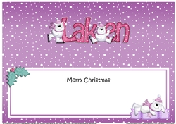 Large DL Merry Christmas LAKEN insert