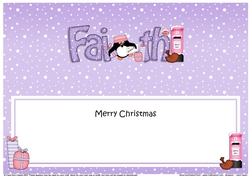 Large DL Merry Christmas FAITH insert