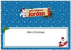 Large DL Merry Christmas JORDAN insert