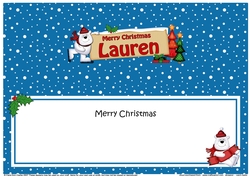 Large DL Merry Christmas LAUREN insert