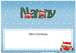 Large DL Merry Christmas NANNY insert