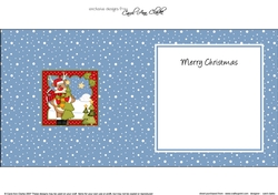 Christmas Rudolph brings home the Christmas Tree insert square landscape