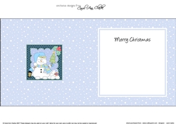Christmas Snowman Oli has a Christmas Tree matching insert square landscape