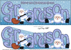 Large DL Merry 1st Christmas GREAT GRANDSON 3D decoupage