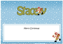 Large DL Merry Christmas STACEY insert