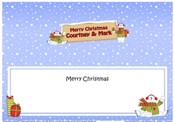 Large DL Merry Christmas COURTNEY & MARK insert
