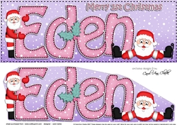 Large DL Merry 1st Christmas EDEN 3D decoupage