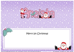 Large DL Merry 1st Christmas ANEISHA insert