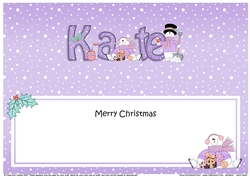 Large DL Merry Christmas KATE insert