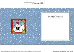 Christmas Snowball Sam goes Sledging insert square landscape
