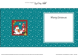 Christmas Snowman Oli and Pip Penguin post a letter to Santa insert square landscape