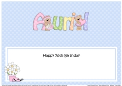 Large DL 70th Birthday AURIL insert