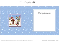 Christmas Little Hoot Owls Post their Letters to Santa at the North Pole insert square landscape