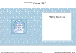 Christmas Snowglobe Cute Snowmen go Carol Singing matching insert square landscape