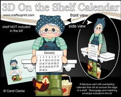 3D On the Shelf Everlasting Calendar Kit - Chicken Farmer Lena