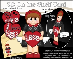 3D On the Shelf Card Kit - Valentine Heart Love & Romance Teen Aurora