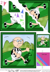 Old Man Bert plays Rugby Scalloped Corner Stacker