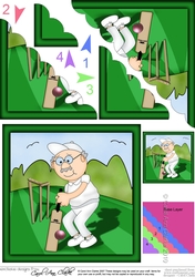 Old Man Bert plays Cricket Scalloped Corner Stacker
