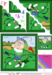 Old Man Bert plays Golf Scalloped Corner Stacker