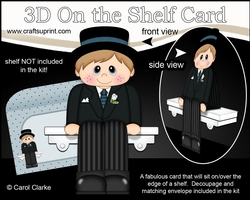 3D On the Shelf Card Kit - Handsome Groom Antone