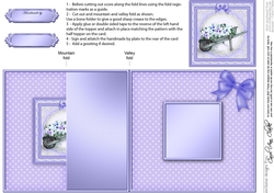 Flower Filled Wheelbarrow No-Hole Fold Back Card