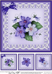 Pretty Viola 8 x 8 Quick Card Topper
