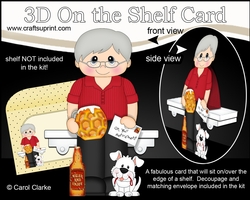3D On the Shelf Card Kit - Curt is Happily Retired