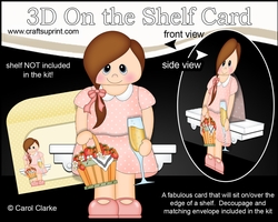 3D On the Shelf Card Kit - Strawberry & Bubbly Teen Francine